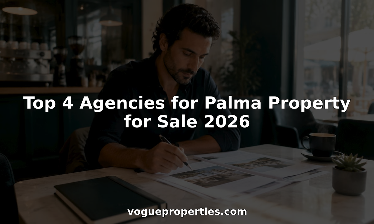 Real estate agent reviewing Palma luxury property listings