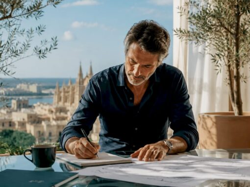 Man reviewing Mallorca planning permission papers