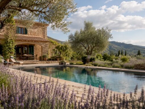 Finca with swimming pool and Mediterranean landscape