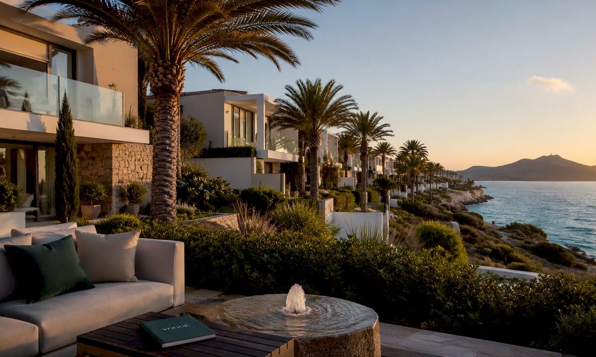 Mediterranean coastal homes in Mallorca with garden tools