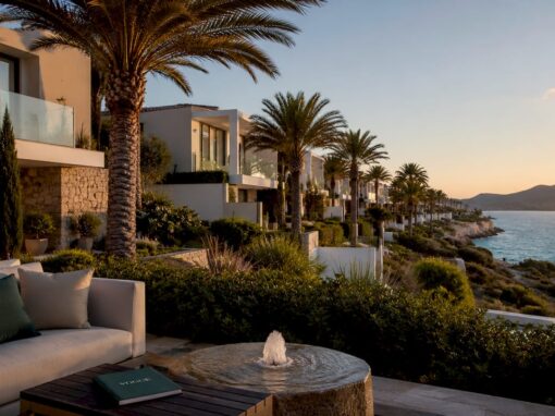 Mediterranean coastal homes in Mallorca with garden tools