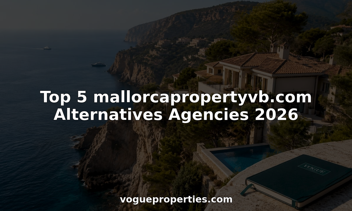 Aerial view of Mallorca coastal luxury homes and beach