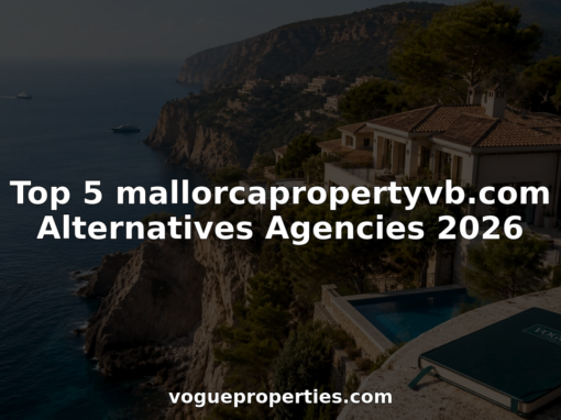 Aerial view of Mallorca coastal luxury homes and beach