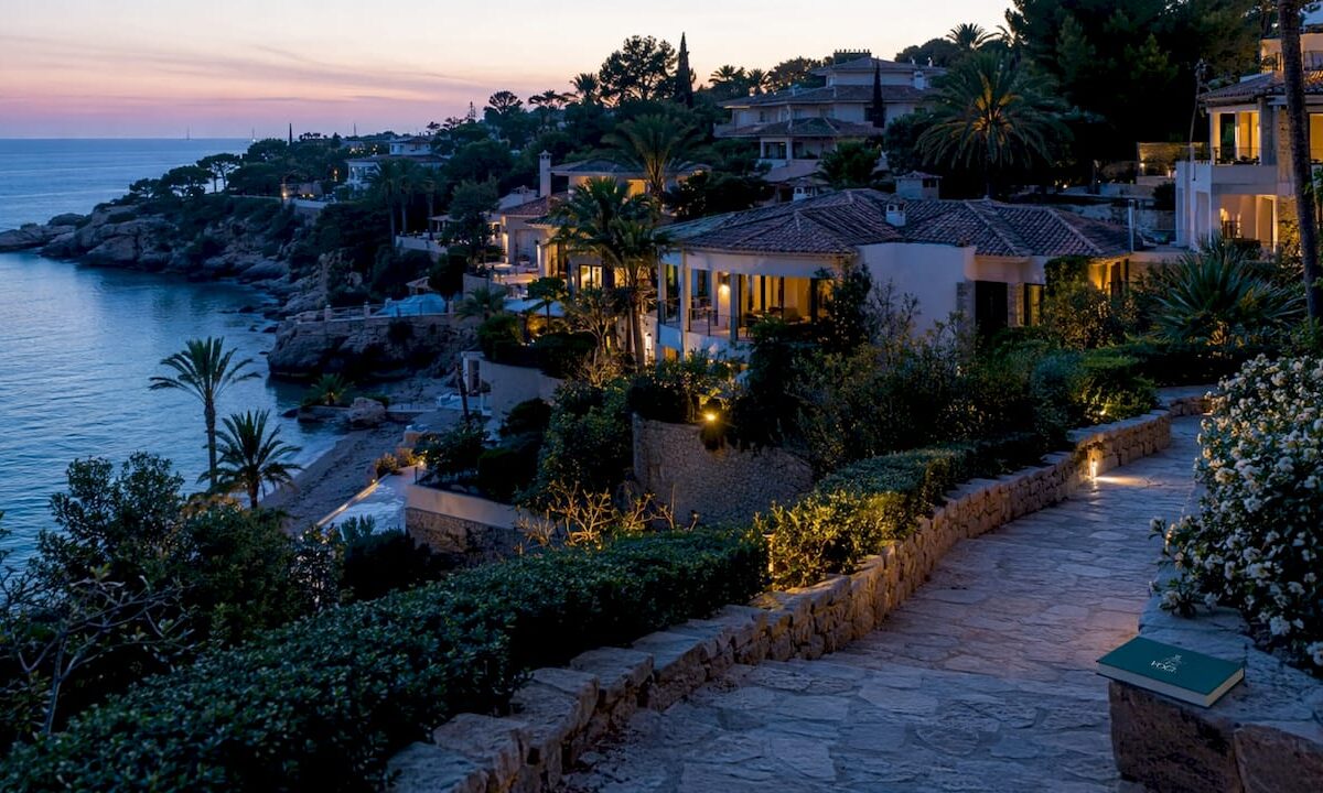 Luxury coastal villas overlooking Mediterranean sea