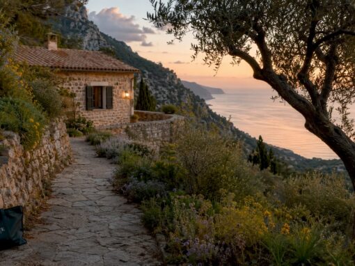 Coastal mountain property with access track and sea view