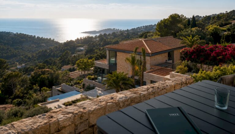 Luxury villa overlooking Mediterranean coastline in Palma