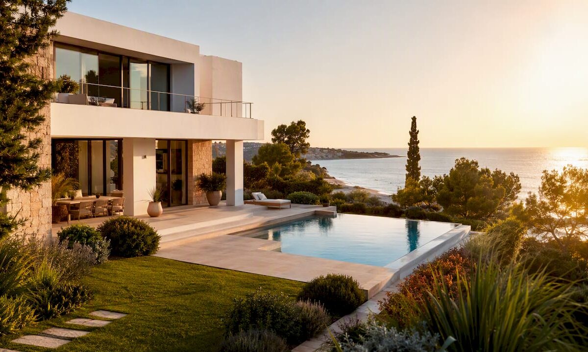 Mallorca coastal luxury stone villa exterior