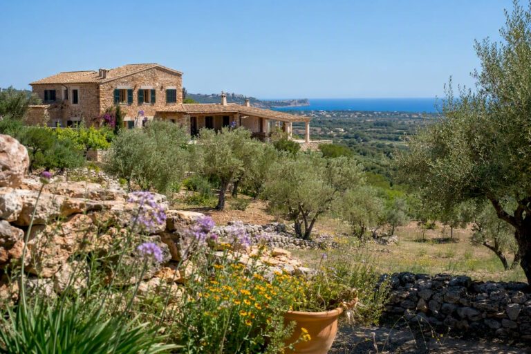 Mediterranean Mallorca rural finca exterior and landscape