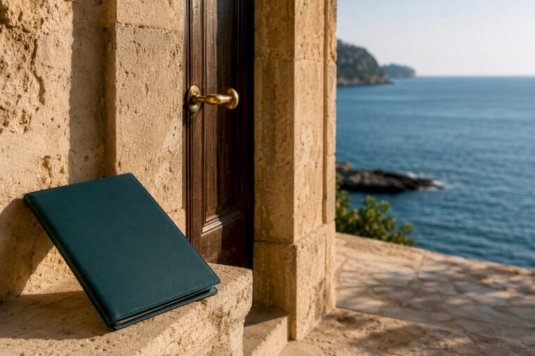 Mallorca home entrance beside Mediterranean